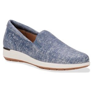 Ros‎ Hommerson Slip On Orleans Women's Comfort Shoe Denim Printed Leather 8M